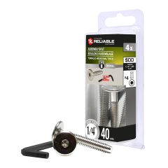 Boulons d'assemblage de type JBC, 1/4" x 40 mm, 4/pqt