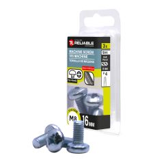 Machine Screw - M8 x 16 mm - Type B - Zinc Plated - 3/Pkg