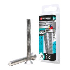 Stainless Steel Machine Screws - 1/4" x 2 1/2" - Type B - 2/Pkg