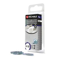 Flat-Head Thumb Screws - #6-32 x 1/2" - 5/Pkg