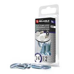 Flat-Head Thumb Screws - 1/4" x 1/2" - Zinc-Plated - 5/Pkg