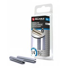 Spring Pins - 1/4" x 1 1/2" - High-Carbon Steel - 2/Pkg