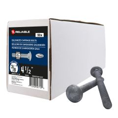 Boulons de carrosserie, 3/8" x 4 1/2", galvanisé à chaud, 50/pqt
