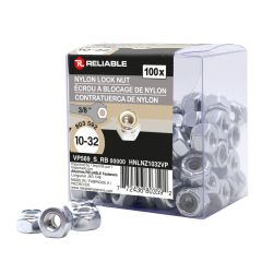 Écrous à blocage de nylon, 10-32, fini zinc, 100/pqt
