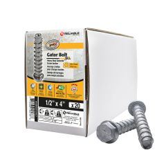 Ancrages à béton pour charges lourdes, 1/2" x 4", 20/pqt