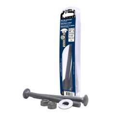 Boulon de carrosserie, 3/8" x 4 1/2", galvanisé à chaud, 3/pqt