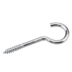 Screw Hook with Lag Thread - Zinc - 3/8" x 4 7/8"