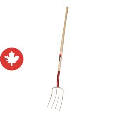 Fertilizer Fork 13" - 4 Teeth - Hardwookk Handle 48"