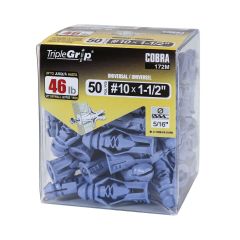 Ancrages TripleGrip #10 Bleu  (50)