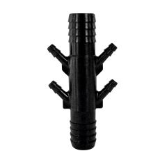 Double fourche en plastique, noir, 1"