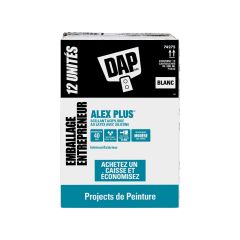 Scellant au latex acrylique et silicone Alex Plus, blanc, 12/pqt