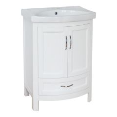 Vanity and Sink - Bellina - White - 2 Doors/1 Drawer - 24" x 34"
