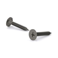Cement Panel Screws - Wafer Head with Serration - Gray - 1 1/4" - 100/Pkg