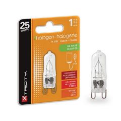 Ampoule halogène, T4, 25 W, claire