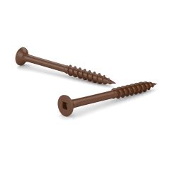 Brown Treated Wood Screws - Bugle Head Type - #10 x 6" - 100/Pkg