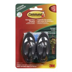 Command Medium Terrace Hooks with All Weather Strips