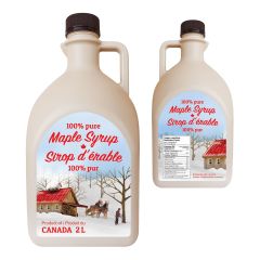 Cruchon à sirop carré en plastique, 2 l