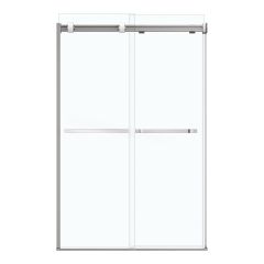 Porte de douche coulissante, Duel, 44"-47" x 70 1/2"-74", verre, chrome