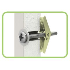 Ancres papillon à ressort, zinc, 2", 20/pqt