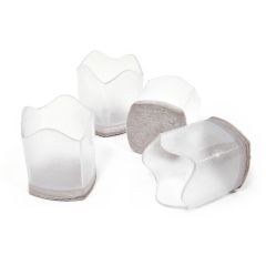 Embouts transparents flexibles, beige, 32", 4/pqt