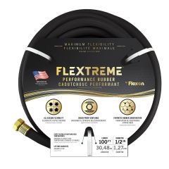 Rubber hose - 1/2" x 100' - Black