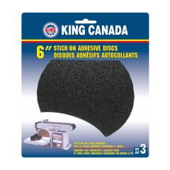 Disque abrasif autocollant, 6", 3/pqt