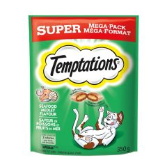 Gâteries pour chats Whiskas TEMPTATIONS, poissons & fruits de mer, 350 g