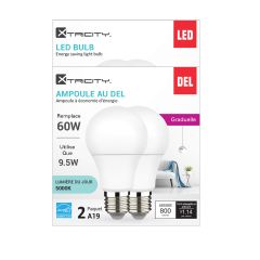 Ampoules DEL A19 - Lumière du jour (2)