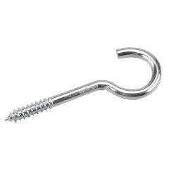 Screw Hook with Lag Thread - Zinc - 1/4" x 4 3/8"