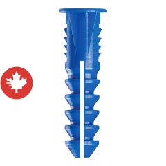 Chevilles en plastique, 75/pqt, #8-10 x 1 1/4"