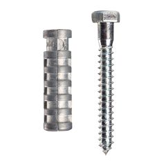 Ancres pour tire-fond, 326 lb, zinc, 2/pqt, 3/8" L