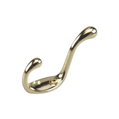 Heavy Duty Coat Hook - Brass - 3 1/2"