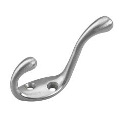 Heavy Duty Coat Hook - Brushed Chrome - 3 1/2"