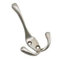 Heavy duty tri-hook - Brushed nickel - 4 1/2"