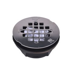 Drain douche ABS, grille acier inoxydable, 2"