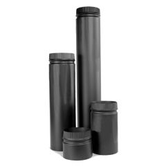 Double Wall Stove Pipe Length - 1200° F - Black Matte - 7" x 12"