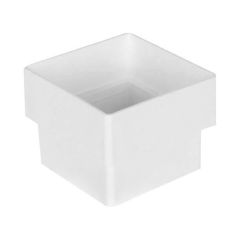 Joint de descente de gouttière carré, style contemporain, blanc