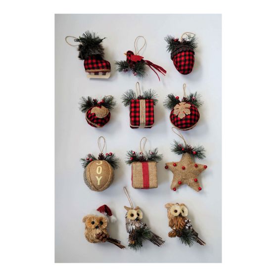 Plaid Assorted Ornament - 12 Models (Sold indiidually)