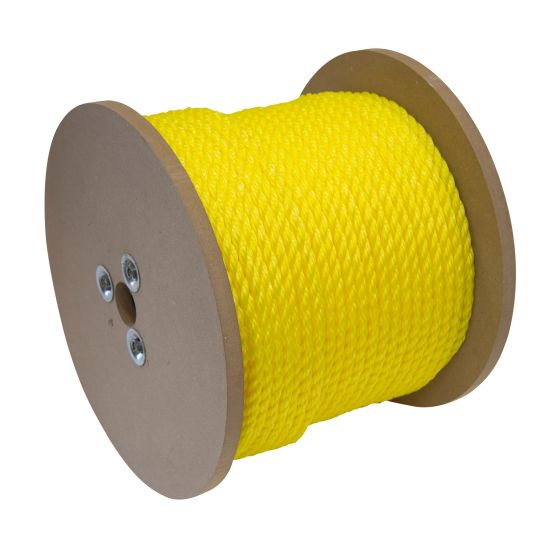 Corde en polypropylène torsadée, jaune, 3/8" x 400'