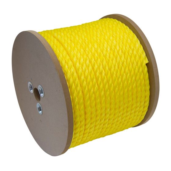 Corde en polypropylène torsadée, jaune, 1/2" x 300'