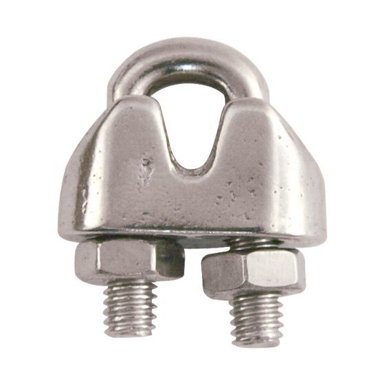 Attache pour câble métallique, acier inoxydable, 1/4"