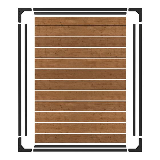 Jeu cadre barrière en acier, noir, 58'