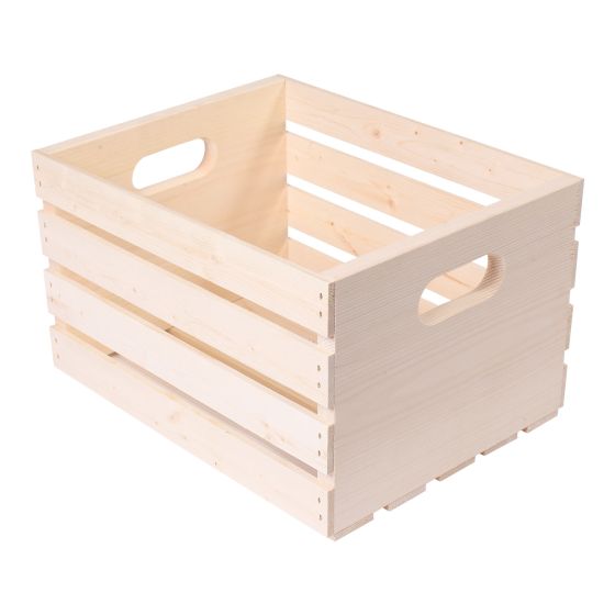 Caisse de rangement cubique, pin, 10"