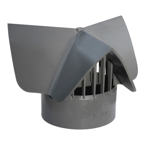 Rain Cap Hub - RadonX - PVC - SGV - 4"