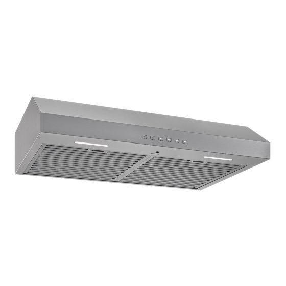 Hotte sous armoire, Glacier, 490 CFM, inox, 30"