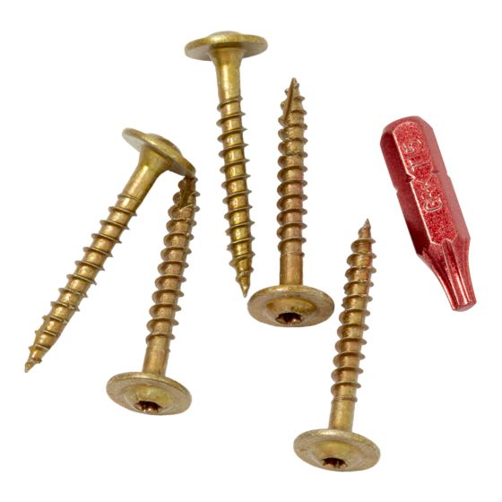 Vis d'armoire profil bas, #8 x 1 1/4", 100/pqt