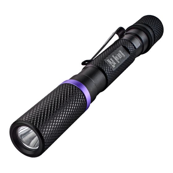 Lampe de poche, clip, noir, UV