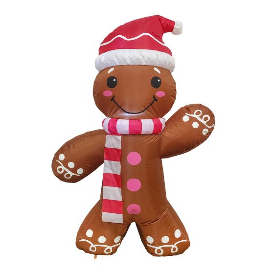 Christmas Inflatable Decoration - Gingerbread - LED - 4’
