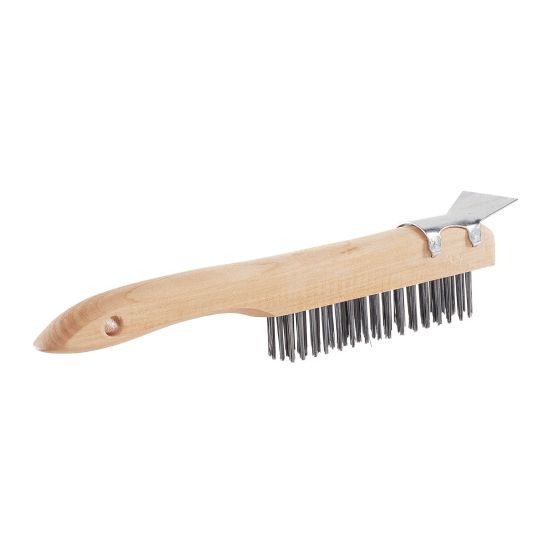 Brosse d’acier avec grattoir, 5 X 17 rangées