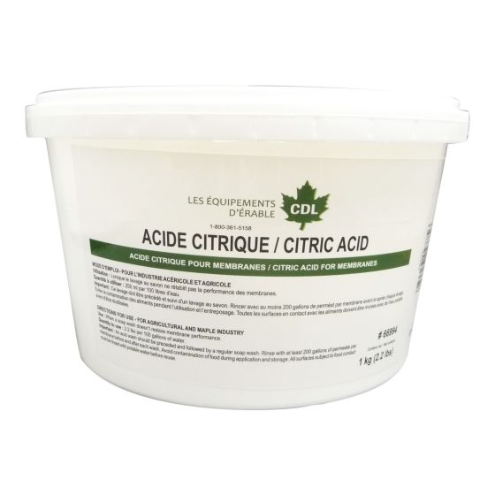 Acide citrique en poudre pour membranes